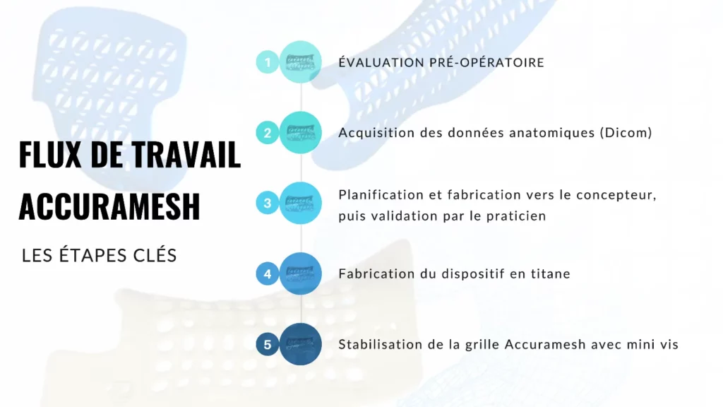 organigramme simplifié d'un flux de travail ACCURAMESH